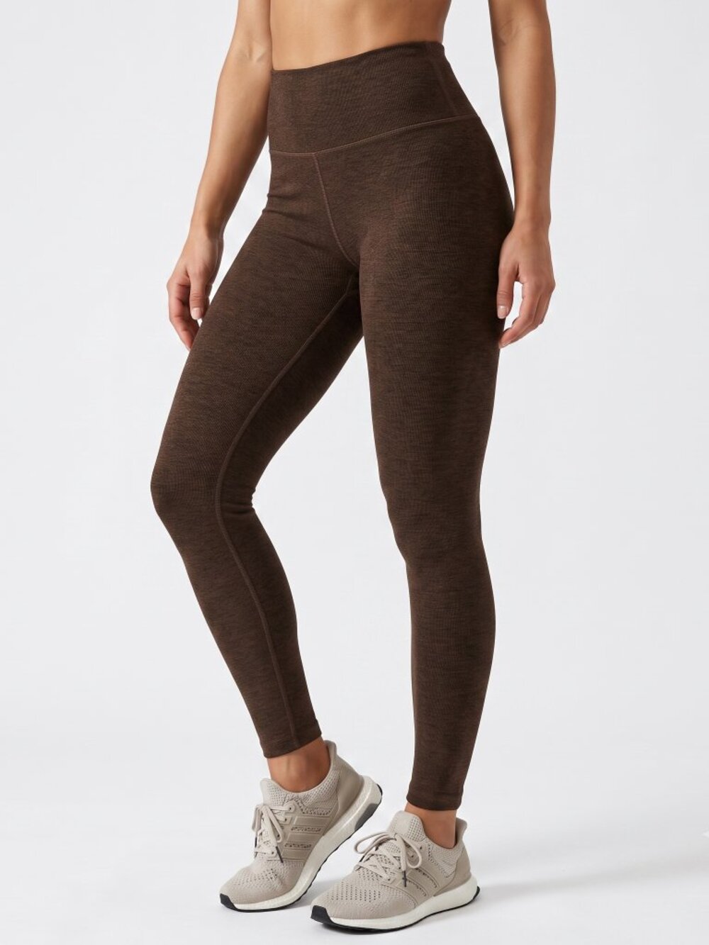 *GAP Fit Sky High Studio High-Waisted Dark Brown Heathered Leggings